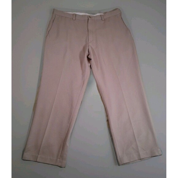 Mens Kenneth Cole Reaction Dress Pants Slacks Size 38X29 Tan Beige Preppy Office - Picture 2 of 7